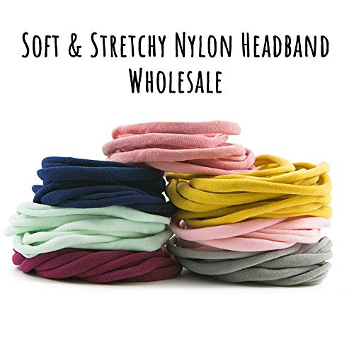 30pcs Nylon Headband - Fits all Newborns, Babies, Toddlers and Children