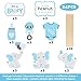 Blue Elephant Centerpiece Sticks DIY Baby Boy It's A Boy Table Decorations Little Peanut Cutouts for Elephant Theme Baby Shower Birthday Party Supplies Set of 24