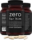Zero for Him Dietary Fiber Supplement for Men (150caps) Strong Vegan Fiber Pills, Psyllium Husk, Flax Seeds and Chia Seeds Pure Supplement for Digestive Health, for Men Seeking Clean and Fun Night