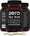 Zero for Him Dietary Fiber Supplement for Men (150caps) Strong Vegan Fiber Pills, Psyllium Husk, Flax Seeds and Chia Seeds Pure Supplement for Digestive Health, for Men Seeking Clean and Fun Night