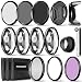 Neewer 49MM Lens Filter and Accessory Kit, Includes: UV CPL FLD Filters, Macro Close Up Filter Set(+1 +2 +4 +10), ND2 ND4 ND8 Filters, Pouch Cap Hood, Fit for Sony Alpha A3000, NEX Series DSLR Cameras