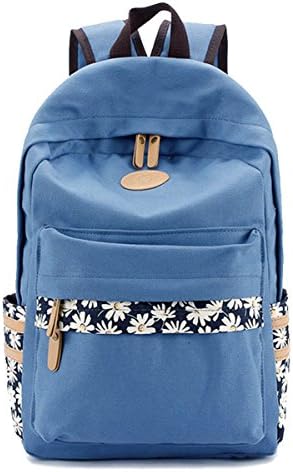 Canvas Backpack for Teen Girls,Tititina Casual Lightweight Classic Student Schoolbag Bookbag Laptop Daypack
