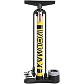 Bike Pump, WEIDMAX Ergonomic Bike Floor Pump Track Pump Bicycle Tire Air Pump Portable Inflator Pump with Gauge & Smart Valve