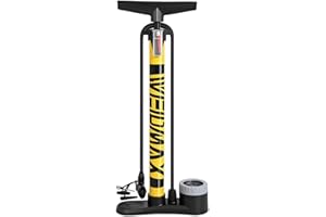Bike Pump, WEIDMAX Ergonomic Bike Floor Pump Track Pump Bicycle Tire Air Pump Portable Inflator Pump with Gauge & Smart Valve
