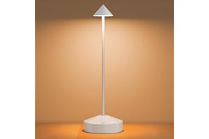 uuffoo Cordless Table Lamp with Touch Control | 3-Level Dimmable, Portable & Rechargeable, Modern Desk Light for Bedroom, Living Room, Office & Patio