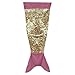 Posh Home Mermaid Sequin Tail Throw (Pink/Gold)