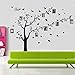 Dearm-home® 6'(h) X 9'(w) Huge Size Family Photo Frame Tree Quote Picture Removable Wall Decor Art Stickers Vinyl Decals Home Decor Include 11birds for Living Room&bedroom