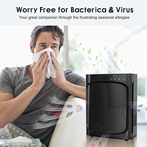 Oregon Scientific CF8410, HEPA Air Purifier, 3in1 Air Filter, Remove