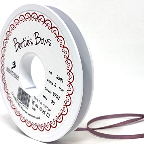Berisfords Ribbon, Polyester, Lilac, 30m x 3mm