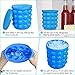 Ice Bucket,Large Silicone Ice Bucket & Ice Mold with lid, (2 in 1) Space Saving Ice Cube Maker, Silicon Ice Cube Maker Besmon, Portable Silicon Ice Cube Maker