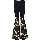 Novaorily Women High Waisted Boyfriend Jeans Camo Patchwork Denim Joggers Straight Leg Cargo Pants with Pockets
