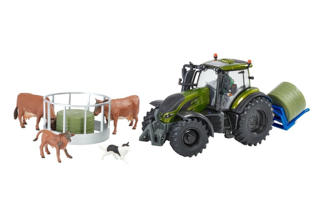 Britains Valtra Playset 43323, Collectable Tractor Accessory, Compatible with 1:32 Scale Farm Animals and Toys, Suitable For Collectors And Kids - 3 Years And Up, Multicolor