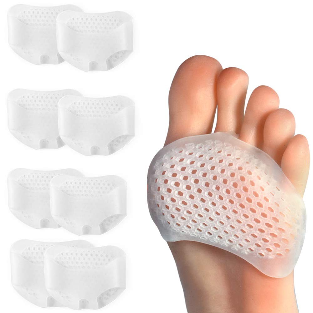 Hoogoo Toe Pads Ball of Toe Cushions 8 Pack Metatarsal Pads Ball of Foot Pads Callus Bunion Forefoot Cushioning Women