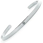 BERGERLIN Symbol Bangle with infinity, heart, anchor, goa, cross, tree of life, compass, clover, peace or yin yang - Sign Bracelet