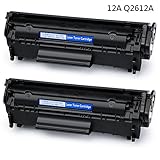 JetSir Compatible Replacement for HP 12A Q2612A Toner Cartridges 2-Pack, Use on HP LaserJet 1020 1012 1022 1010 1018 1022n 3015 3030 3050 3052 3055 M1319F Printer
