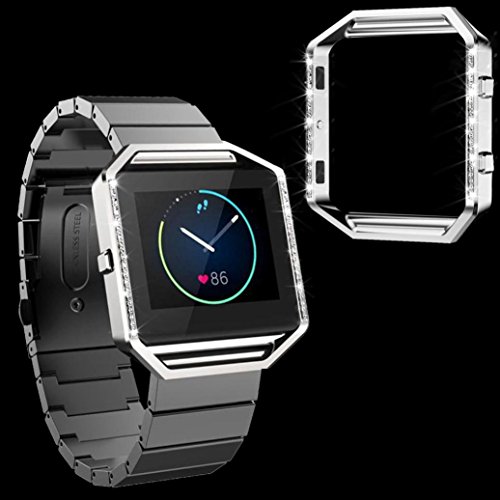 image for GBSELL New Luxury Inlaid Crystal Stainless Steel Metal Watch Frame Hol