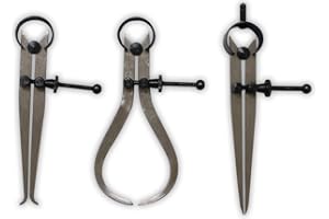 QUIX MACHINE TOOLS QUIX 3 Piece Caliper Set | Robust Steel Construction | Precise Locking Screw Mechanism | Versatile 4" (10.2 cm) Calipers | Ideal for Professional and Enthusiast Use