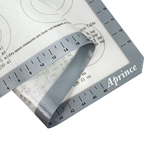 Aprince Silicone Baking Mat with Measurements - Extra Large 23.6" x 15.7" / Non-Stick Cookie Sheet / Non Stick Silicon Liner - Professional Grade (1)