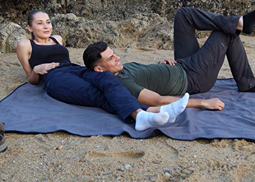 Easthills Outdoors Mammoth Extreme Weather 100% Waterproof/Windproof Outdoor Blanket, Extra Large Camping Blanket and Stadium Blanket with Premium Stuff Sack