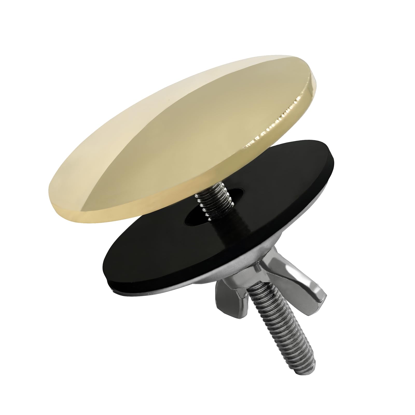 SyiXute 1 Pcs Sink Hole Cover, 2 Inch Stainless Steel Kitchen Sink Tap Faucet Hole Cover, Good Sealing for Leakage Prevention (Gold)