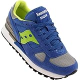 Saucony Originals Women's Shadow Original Sneaker,Blue/Bright Green,7.5 M US