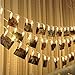 Clip String Lights, Coxeer 10Feet 20 LED Photo Clips String Lights Indoor Fairy String Lights for Birthday Wedding Graduation Party Dorms Bedroom Decoration(Warm White)