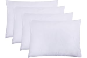 ZPECC White Pillow Cases Standard Size Set of 4, 20x26 Envelope Closure Pillowcases, Soft Plain Brushed Microfiber Covers Hypoallergenic Breathable