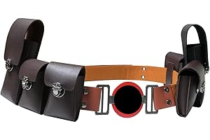 Wdrlst Halloween Cosplay Waist Belt, Adjustable Length-Multifunction Leather Bag Utility Kits-7Pcs