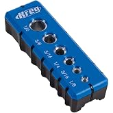Kreg Portable Drilling Guide, 6 Hardened Drill Guides, KDG-6000 | Portable Drilling Guide with Hardened Drill Guides for Carpentry and Precise Craftsman Work, Craftsman Tool Accessory