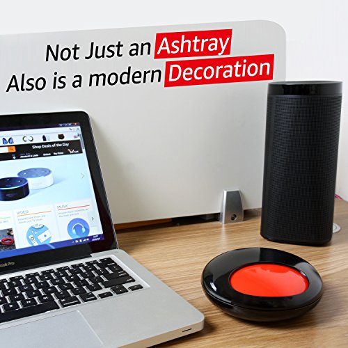 Outdoor Ashtray with Lid, Windproof Smokeless Ash Tray 5.5 Inch Large