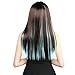 Neitsi® 10pcs 18inch Colored Highlight Synthetic Clip on in Hair Extensions #F16 Light Blue
