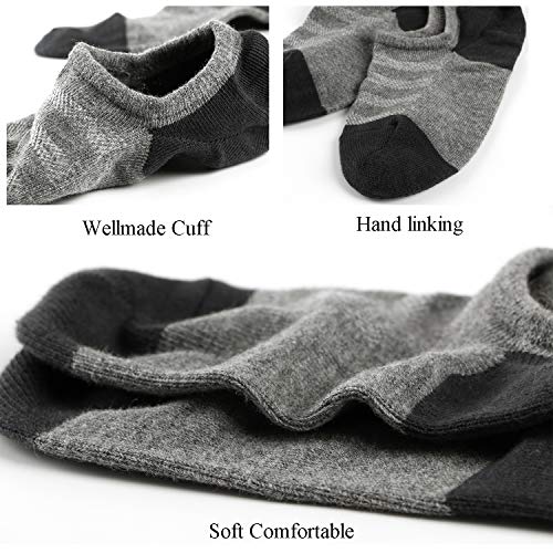 M&Z Mens Low Cut No Show Casual Mesh Cotton Non-Slip Socks 6PackSize S : US Shoe Size 5-8