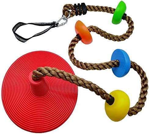 Xinlinke Tree Climbing Rope and Kids Disc Swing Seat Set Outdoor Backyard Playground Accessories