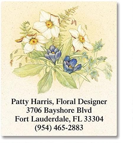 Magnificent Floral Self-Adhesive, Flat-Sheet Select Address Labels (12 Designs)