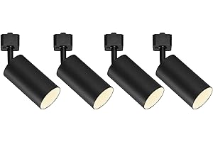 VANoopee GU10 Track Lighting Heads H Type Black LED Track Light Heads Compatible with Halo Style System, MR16 GU10 Base Adapt