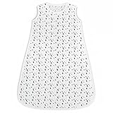 Muslin Cotton Slumber Sack by Fawn Hill Co - Unisex Black and White Design for Boys or Girls - Medium