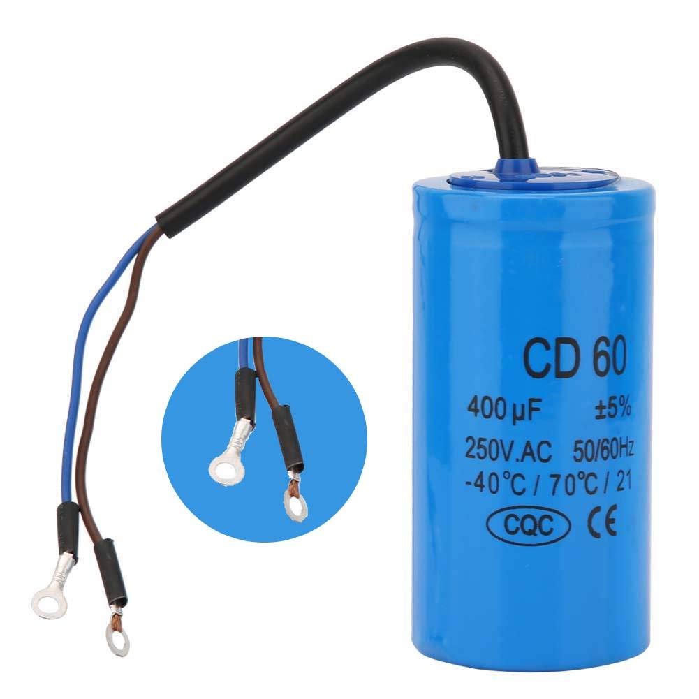 Starter motor 250V 400uf capacitor, Air compressor run capacitor, for starting single phase motors with 50Hz and 60Hz frequency