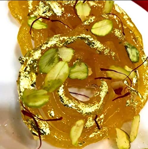 FGLC Gold Leaves 24k Edible Pure Veg Gold Leaves 75MM”x50MM” Size 25pcs Gold Vark Sheets, Varak for Sweets, Cake Decoration, Ice Cream, Serums, Ayurvedic Medicine, Royals Foods, Face Facial Spa, Nails