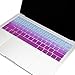 TOP CASE - Faded Ombre Series keyboard Cover Silicone Skin Compatible with MacBook Pro 13 inch A1708 (No TouchBar) Release 2017 & 2016 / Macbook 12-inch Retina A1534 - Serenity Blue & Purple