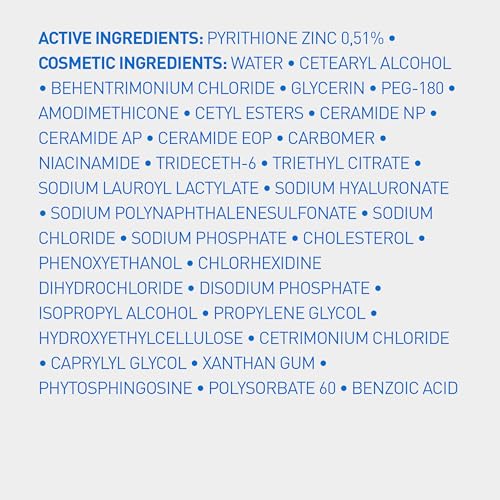 CERAVE HYDRATING ANTI DANDRUFF CONDITIONER, 0.5% PYRITHIONE ZINC DANDRUFF TREATMENT WITH CERAMIDES, HYALURONIC ACID & NIACINAMIDE, HELPS ELIMINATE FLAKES & REDUCE ITCHY SCALP, SULFATE FREE CONDITIONER
