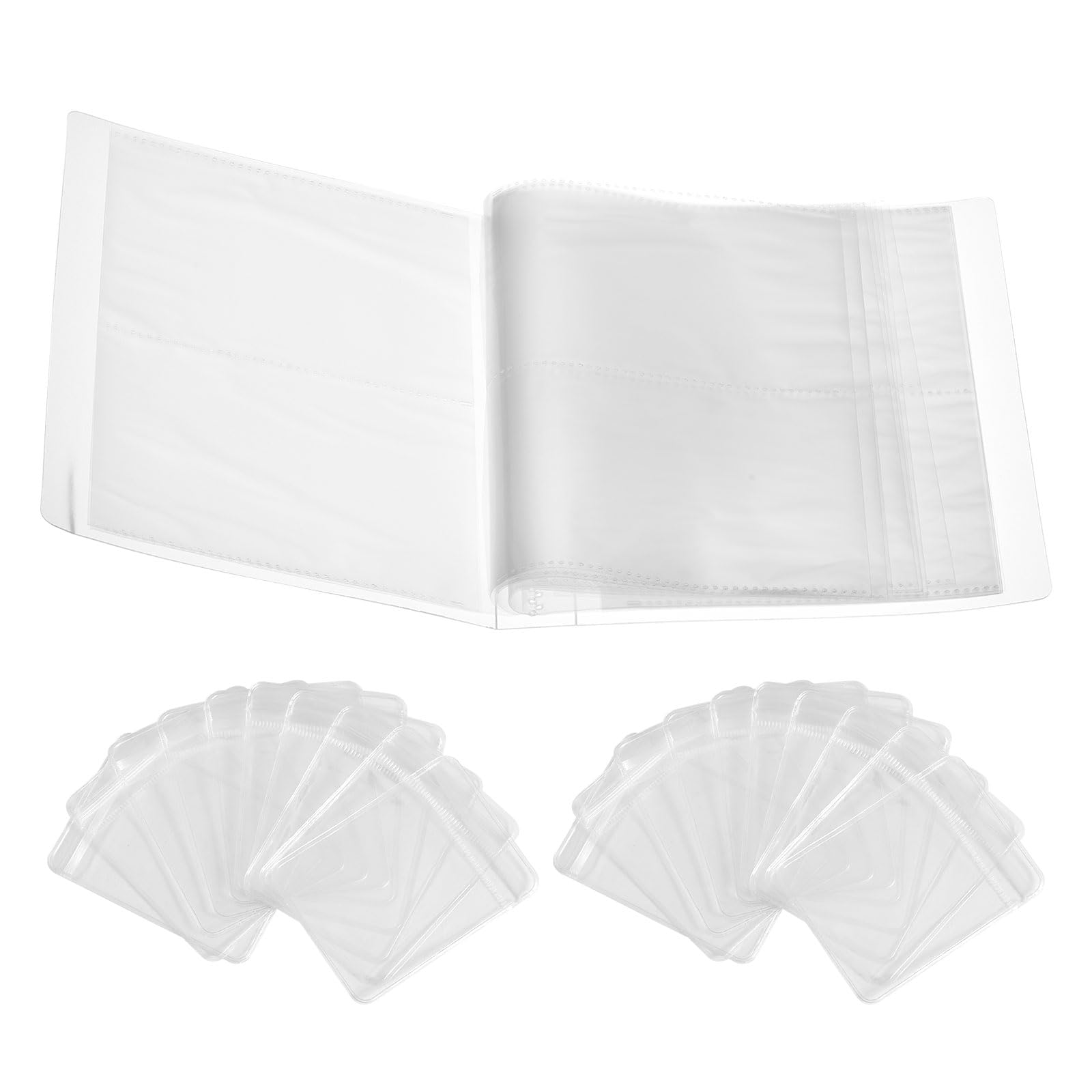 PATIKIL Transparent Jewelry Storage Book, 160 Pockets Travel Jewelry Organizer with 20 Zipper Bags for Travel Ring, Necklace, Bracelets, Studs