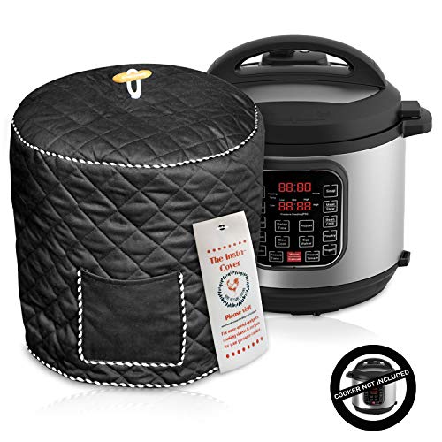 Pressure Cooker Cover - Custom Made Accessories - Fits 8 QT Instant Pot Models (Black 8 QT)