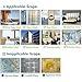 Amposei Fashion Light Refraction Frosted Window Glass Film Privacy for Bedroom Door 17.7 by 78.7 inches