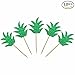 Pineapple Donut Cupacke Topper Glitter Green Cake Picks Hawaiian Luau Tropical Party Decoration Bridal Baby Shower Birthday Wedding Summer Theme