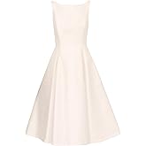 Adrianna Papell Women's Sleeveless Tea Length Dress, Ivory, 6