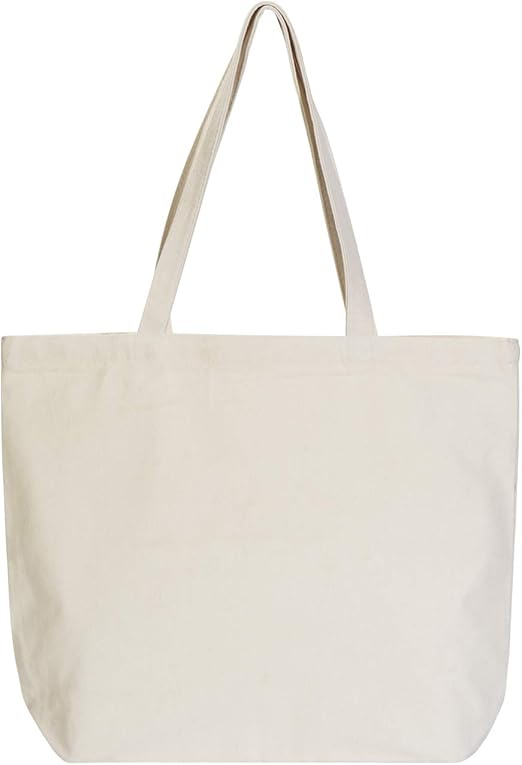 large cloth bags with zipper