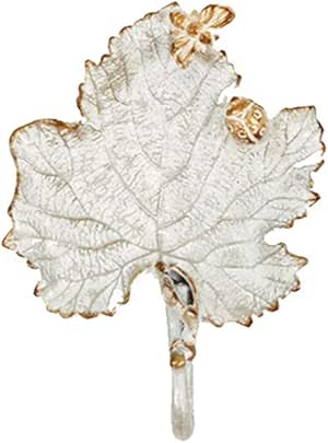 gancho Jun Hoja de Arce Oro Plata Realista Hierro Forjado Marco