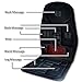 Zone Tech 2-in-1 Car Seat Cushion - Black Premium Quality 12V Automotive Adjustable Temperature Comfortable Heating, 8 Function Massaging Car Seat Cushion