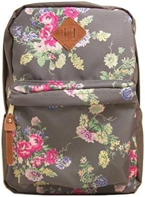 Amazon Super Hakka スーパーハッカ ポリエステル花柄プリントキャンバスリュック カラー カーキ Super Hakka スーパーハッカ ショルダーバッグ