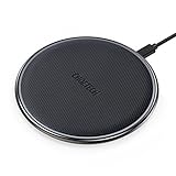 CHOETECH Wireless Charger, Qi Certified Zinc-Alloy & PU Ultra-Slim 10W Max Wireless Charging Pad, Compatible iPhone XS/XS Max/XR/X/8/8+, Galaxy Note 10/S10/S10+/S10E, 5W all Qi Enabled Devices